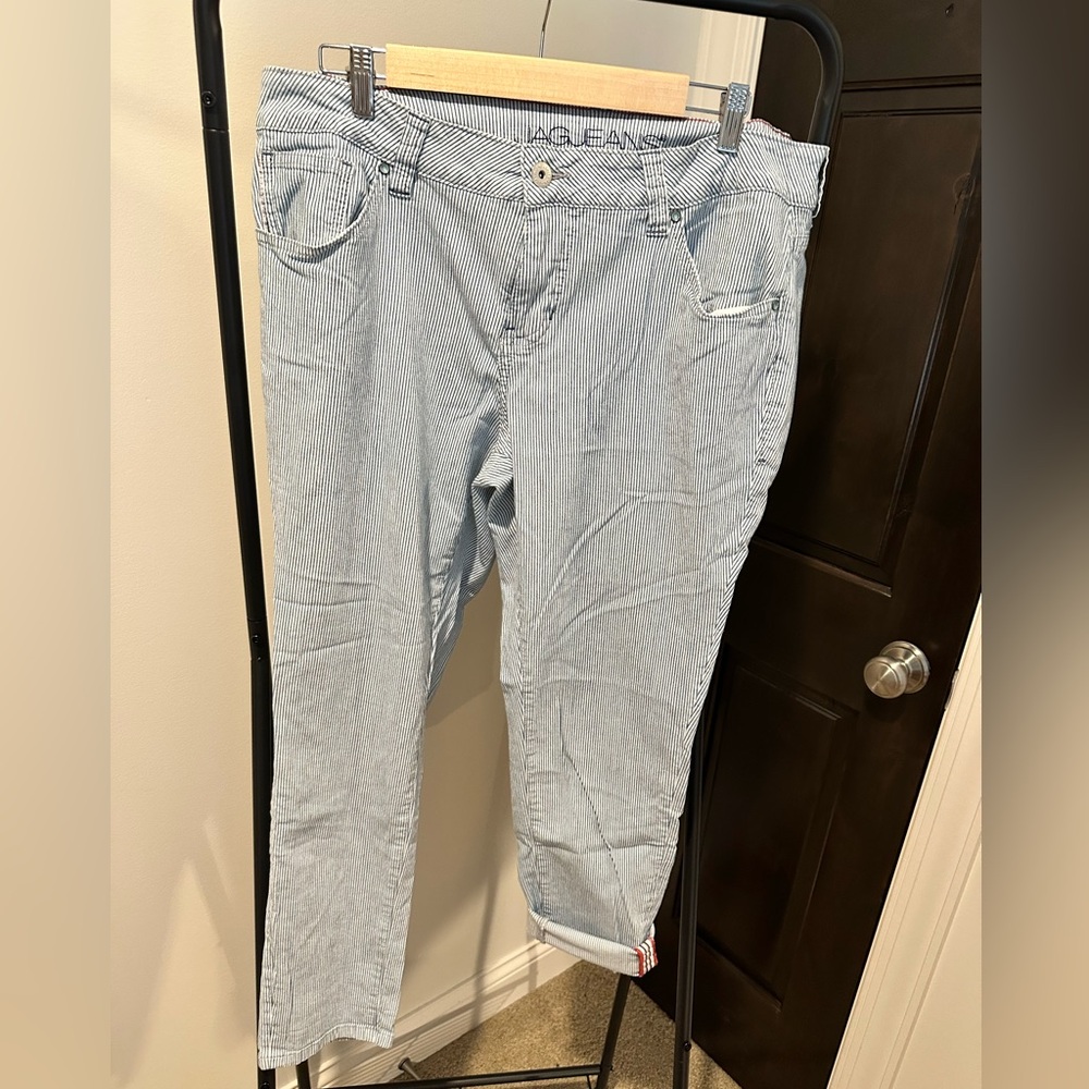 Jag Jeans Blue and White Striped Denim